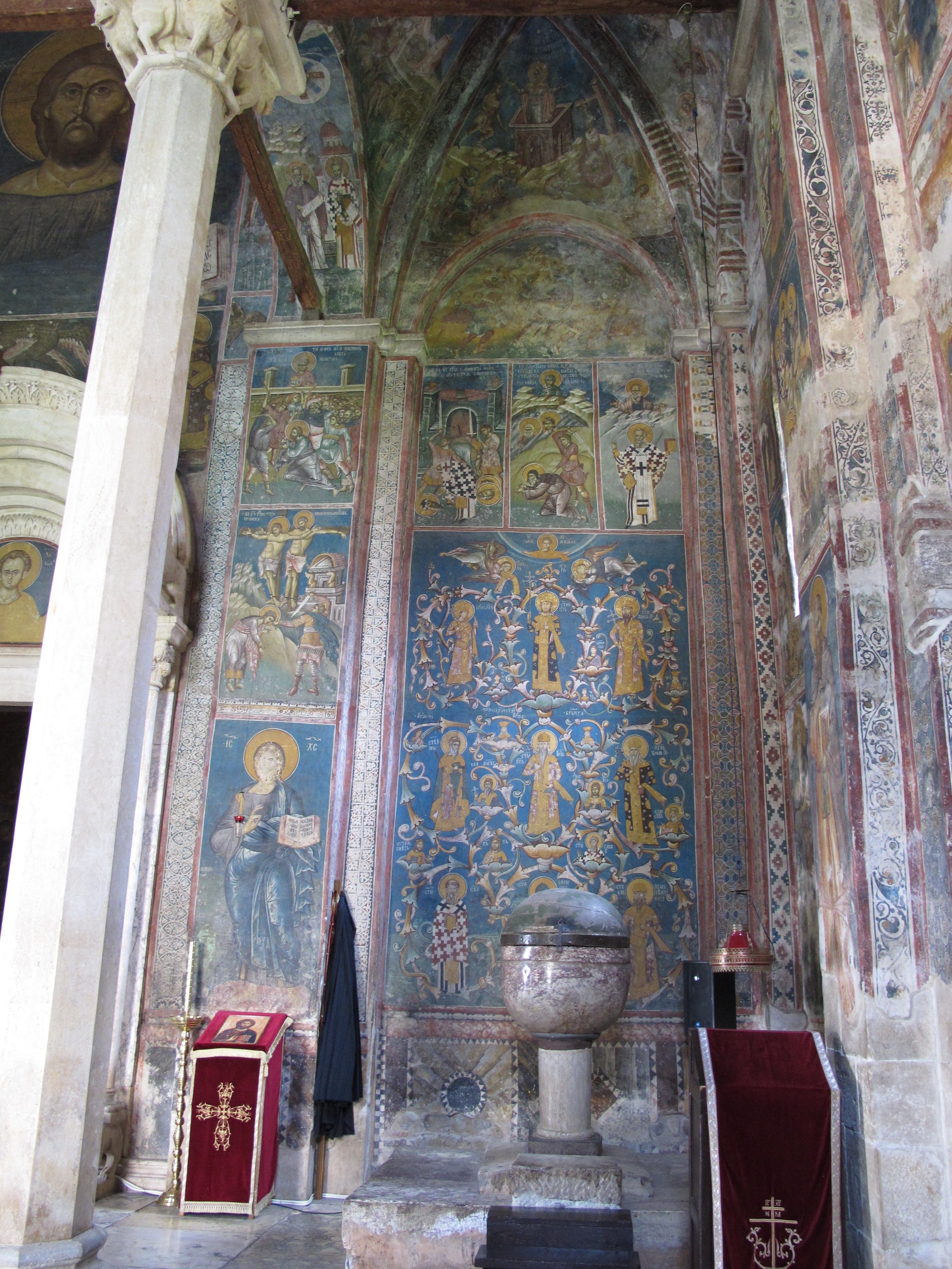 <p>Nemanjić Genealogy, Narthex, Dečani Monastery, ca. 1346–48, Fresco, Kosovo, (source: N.P. Sullo with permission from Visoki Dečani Monastery)</p>
