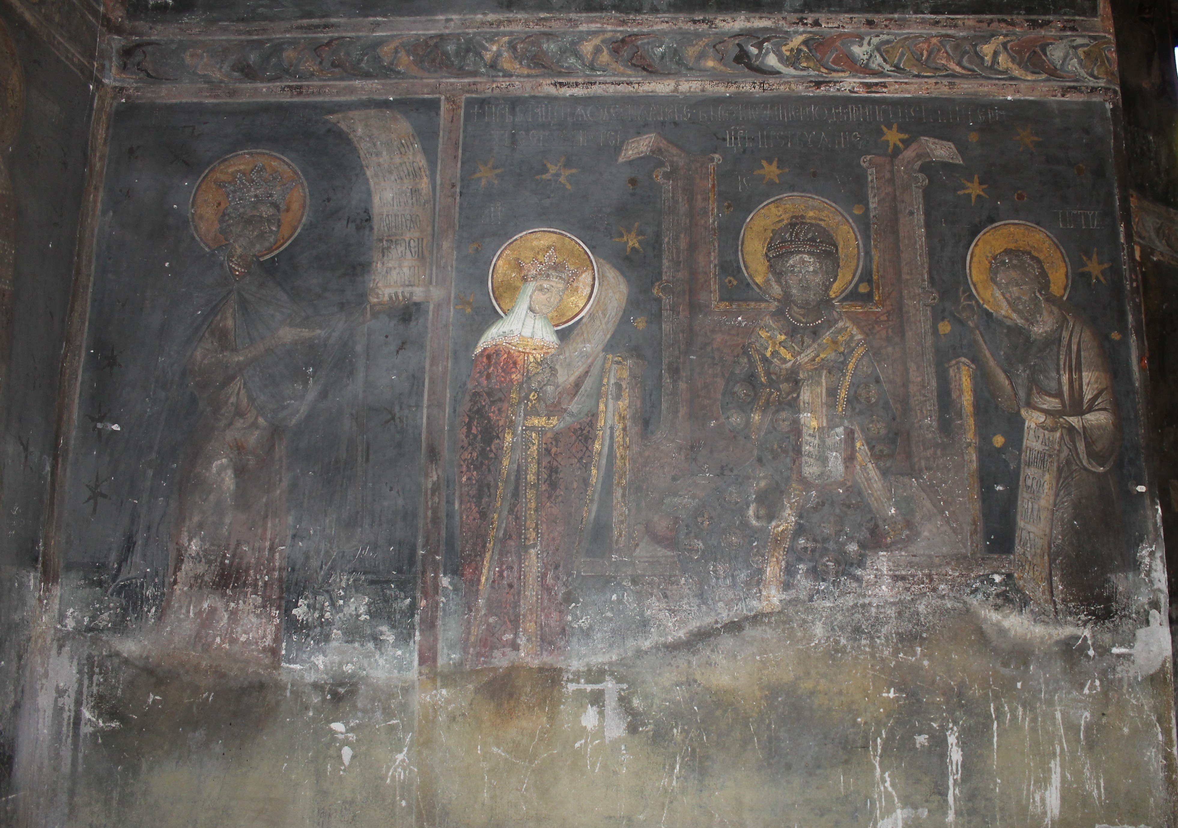 <p>The &ldquo;Imperial Deesis&rdquo; and the figure of King David, naos, northern wall, the church of the Prophet Elijah, Suceava, Romania, post 1488 (source: A. Dumitrescu)</p>
