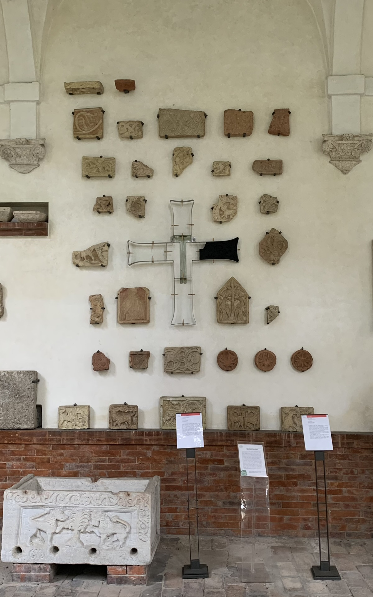 <p>Ravenna, National Museum, the terracotta decorations in the lapidary of the second cloister (source: Direzione Musei Emilia-Romagna)</p>