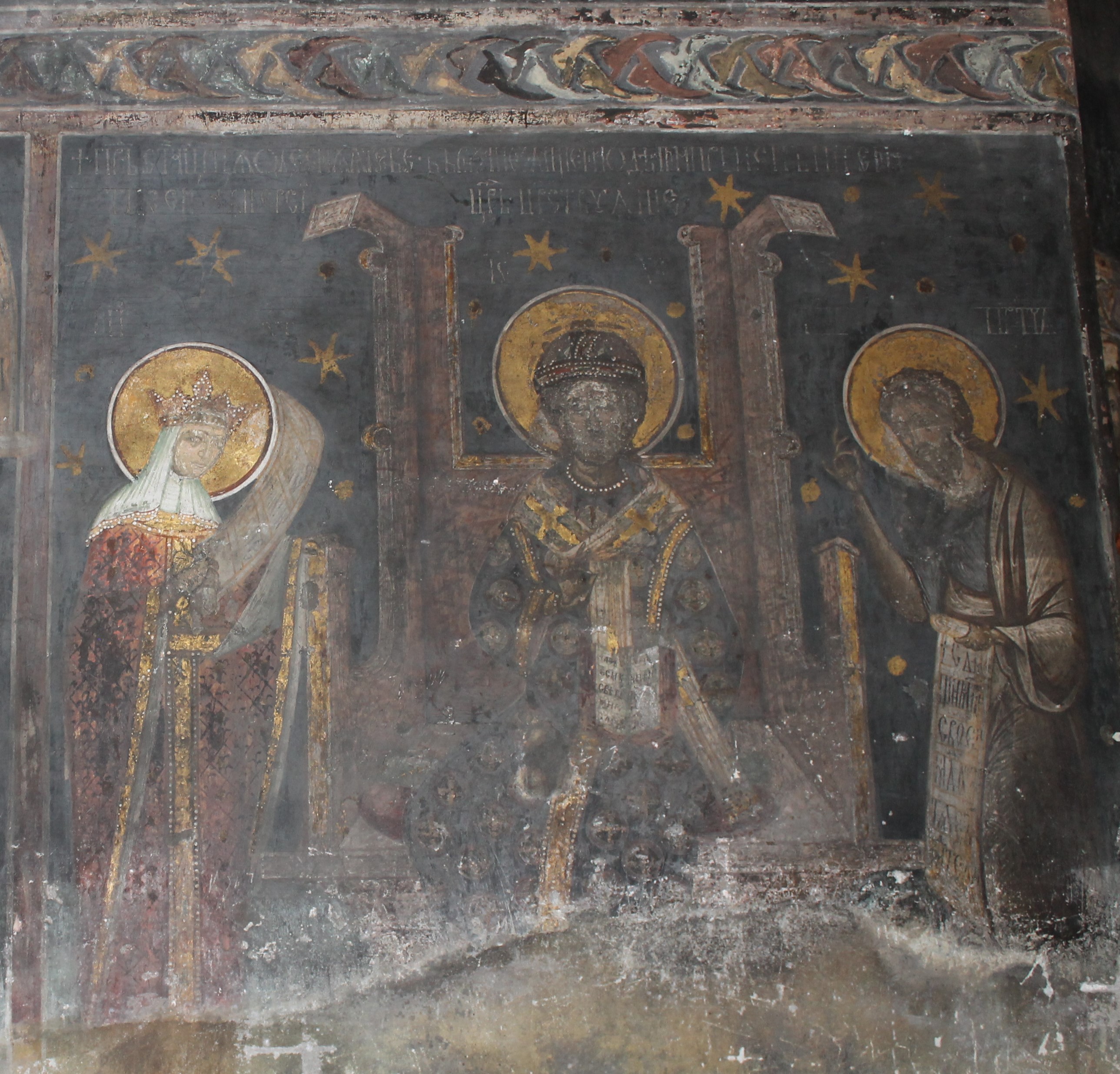 <p>The Imperial <em>Deësis</em>, naos, northern wall, the church of the Prophet Elijah near Suceava, post 1488 (source: A. Dumitrescu)</p>
