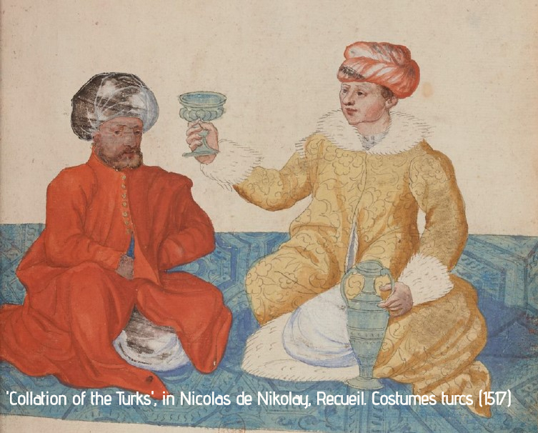 <p>&#39;Collation of the Turks&#39;, in Nicolas de Nikolay, Recueil. Costumes turcs (1517)</p>
