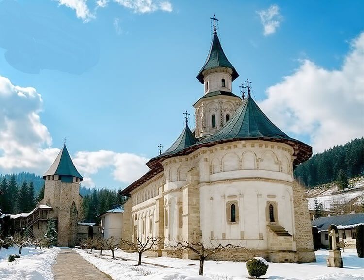 <p>Putna Monastery, Romania, founded by Stephen III&nbsp;(source: Wikimedia)</p>