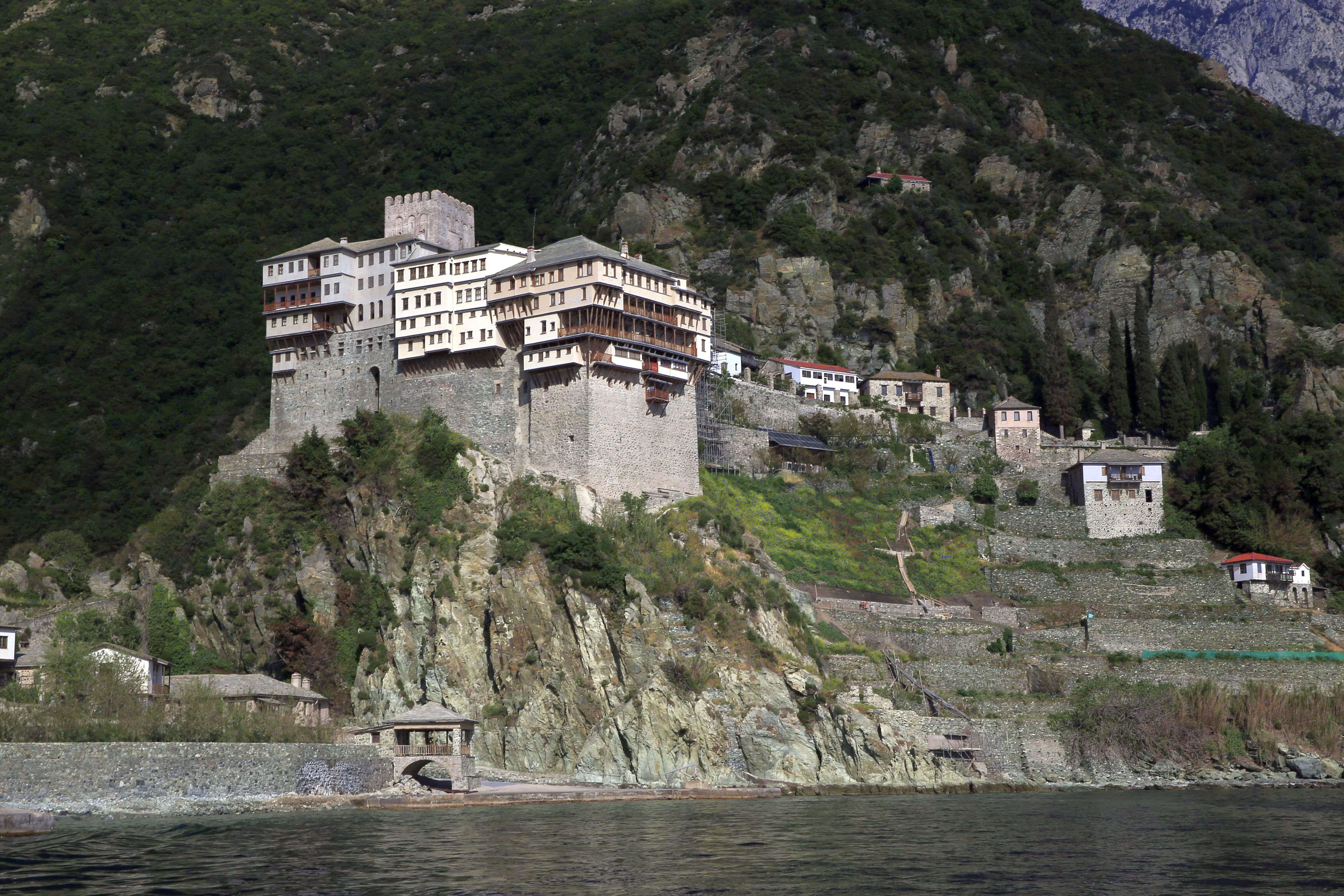 <p>Dionysiou Monastery, Mount Athos (source: Archive of Mount Athos Center)</p>
