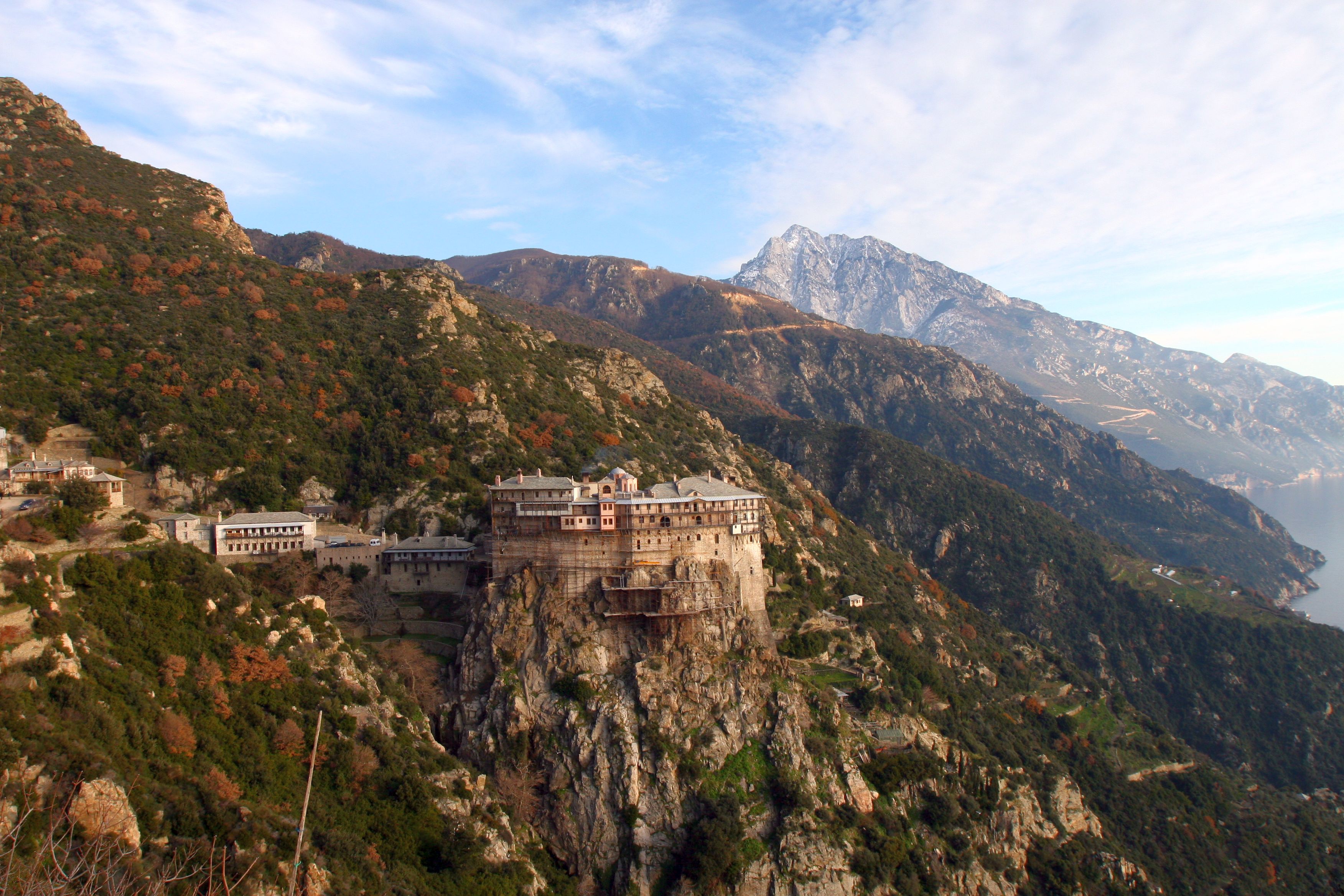 <p>Simonos Petras Monastery, Mount Athos (source: Archive of Mount Athos Center)</p>