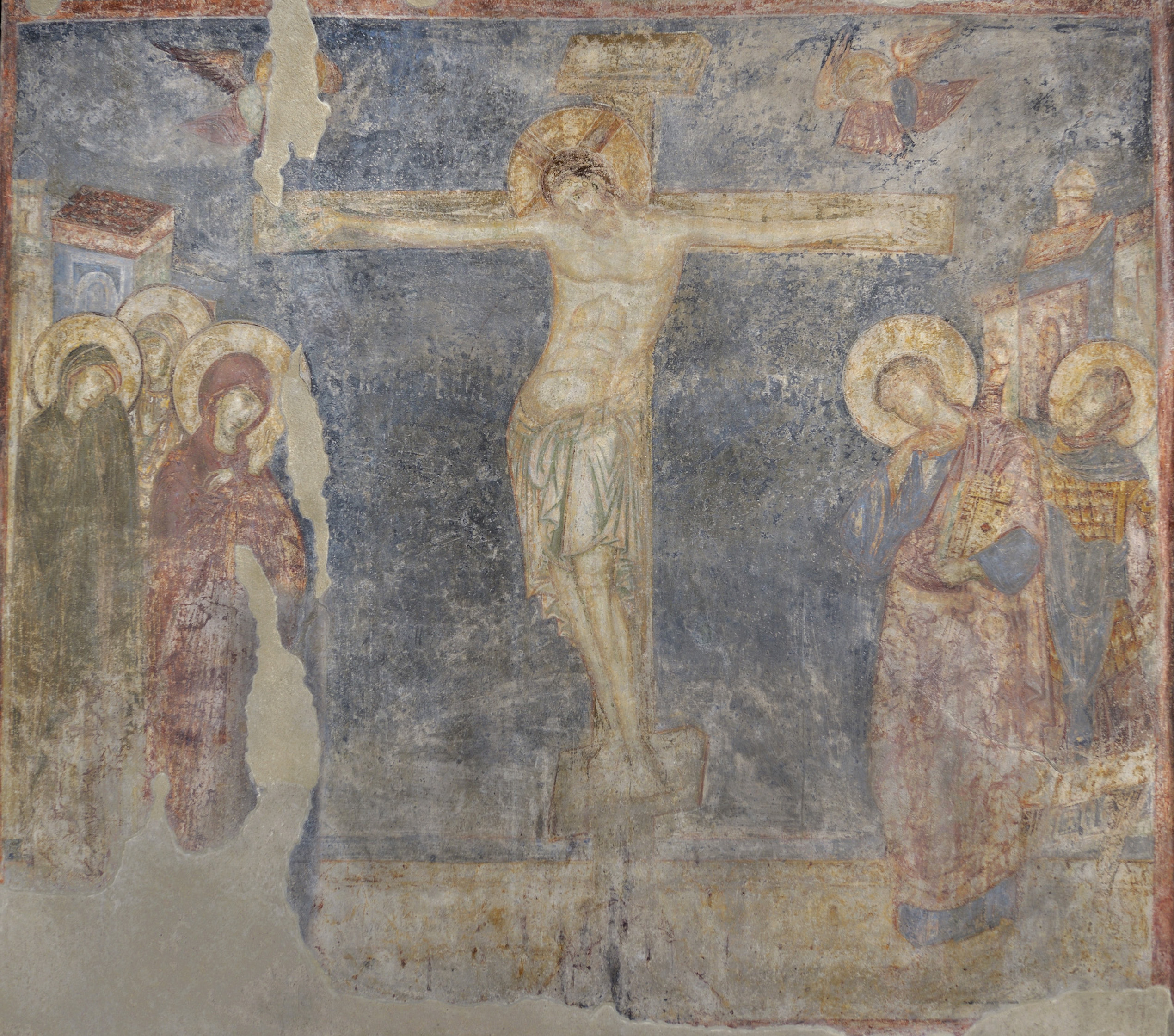 <p>Crucifixion, ca. 1221, interior eastern wall of the southern choir, Ascension Church, Žiča Monastery (source: Institute for the Protection of Cultural Monuments of Serbia &ndash; Belgrade)<br />
&nbsp;</p>