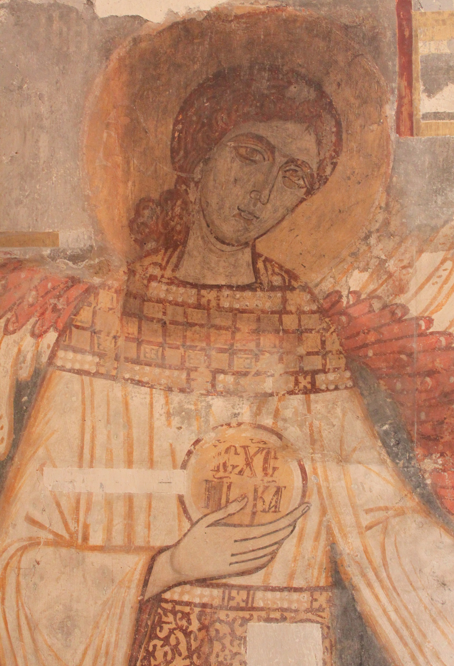 <p>Holy Archangel Michael, ca. 1393, lower register of the sanctuary&rsquo;s eastern wall, Church of St. Nicholas in Ribița, Hunedoara County, Romania (source: D. Gh. Năstăsoiu)<br />
&nbsp;</p>