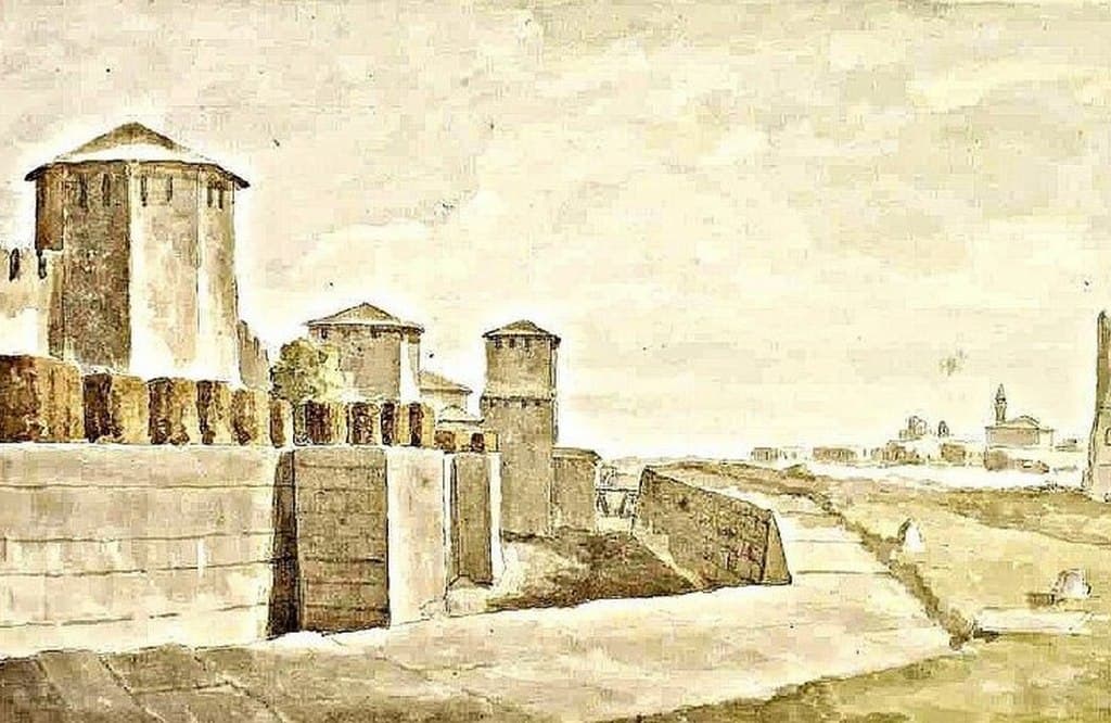 <p>Ivanov Mikhail. Kiliia fortress walls and towers. Watercolor from the State Russian Museum. Inv. No. r-30142</p>