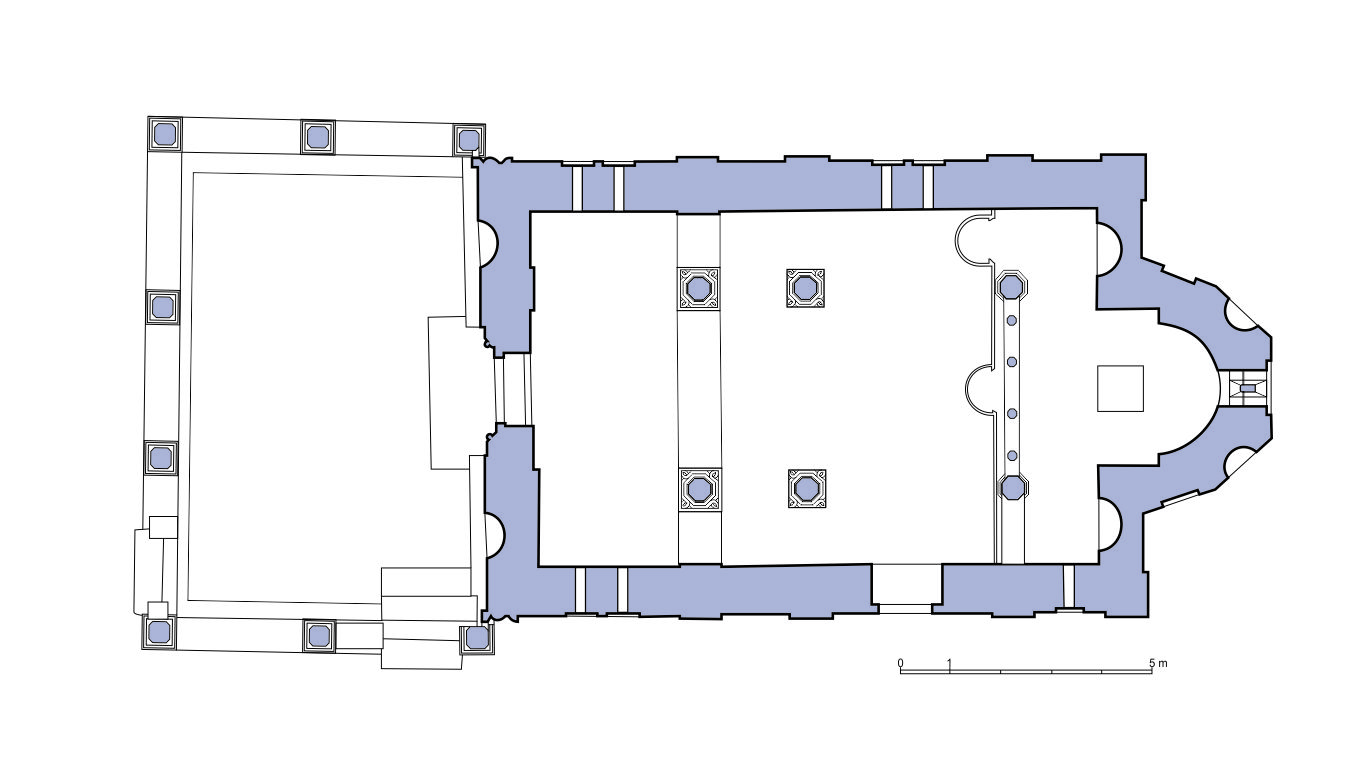 <p>Plan of the Church of St. Demetrios, Markov Monastery, 1365/6-71, Su&scaron;ica near Skopje, Republic of North Macedonia (source: G. Tolić)</p>