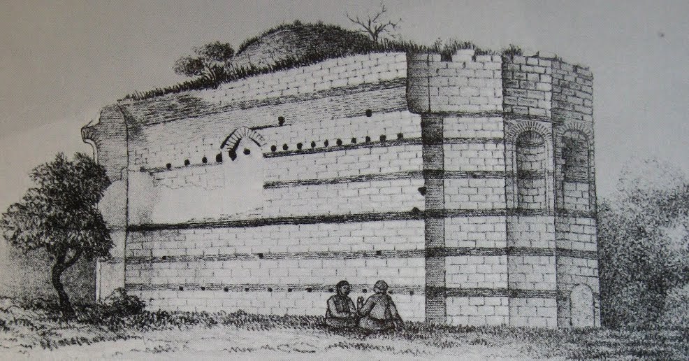 <p>Drawing of the Bogdan Saray, Istanbul, view from northeast (source: Alexandros Paspatis, Byzantinai Meletai [Istanbul, 1877])</p>
