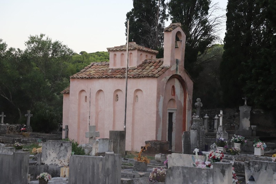 <p>Exterior view, Church of St. Nicholas, Koločep</p>