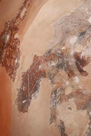<p>Detail of the Archangel Michael, part of the variation of the Deesis scene in the apse, late 12th-early 13th century (?), Church of St. Nicholas, Koločep.</p>