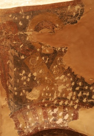 <p>Archangel Michael on the north wall, late 12th-early 13 th century (?), Church of St. Nicholas, Koločep.<br />
&nbsp;</p>