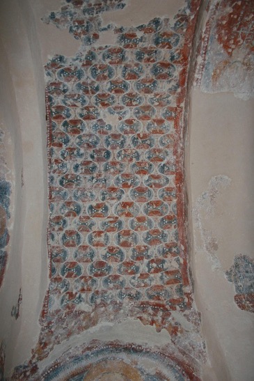 <p>Ornament on the barrel vault of the Church of St. John the Baptist, &Scaron;ipan. Same pattern and same location as in the Church of St. Nicholas, Koločep.<br />
&nbsp;</p>