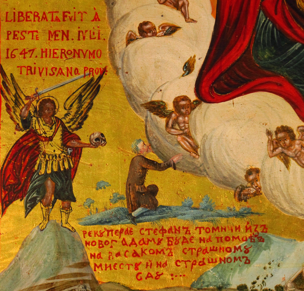 <p>Our Lady Skopiotissa (detail: the donor, Stefan Tomić), after 1647, tempera on wooden panel, 61,5 x 47,4 cm, Savina Monastery, Montenegro (source: M. Voulgaropoulou).</p>
