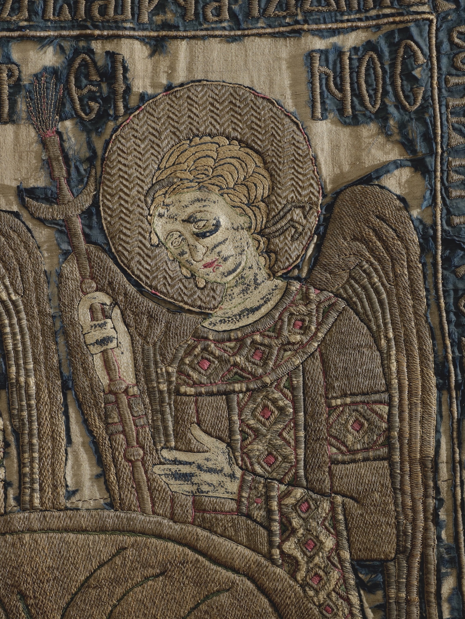<p>Detail of epitaphios, 1396, embroidery, Cozia Monastery, Romania, now in the National Museum of Art of Romania (MNAR), Bucharest (source: MNAR)</p>